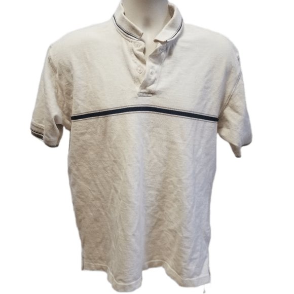 Men's Van Heusen St. John's Bay Set of 3 Blue Cream Polo Shirts Size Large Mens - Picture 4 of 7